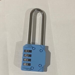 Twin pack 2 locks!!
 Combination Lock with Long Shackle - Blue